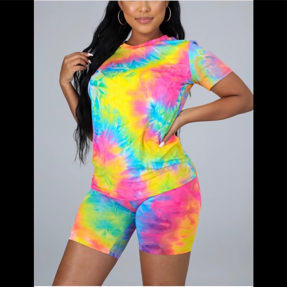 Tie dye short set